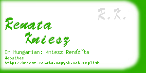 renata kniesz business card